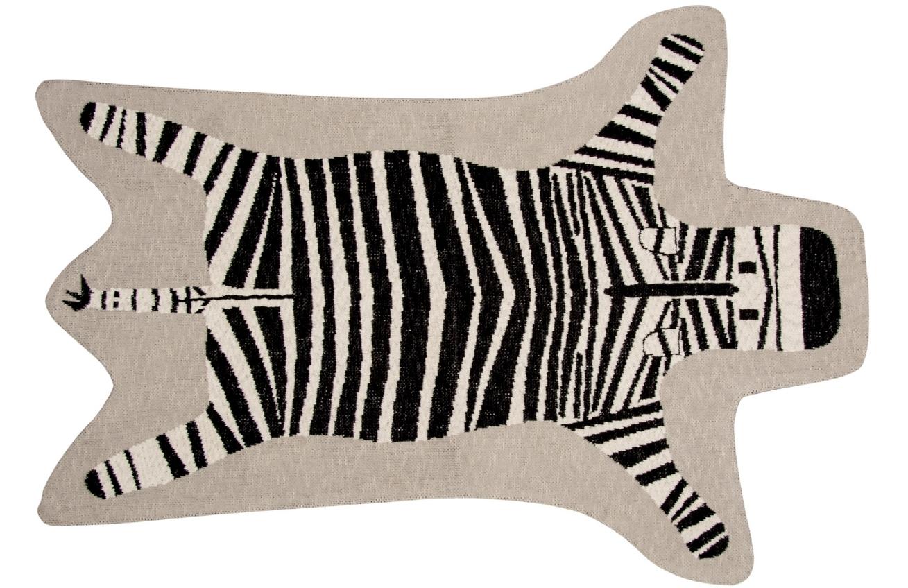 Béžový látkový koberec Quax Zebra 97 x 132 cm