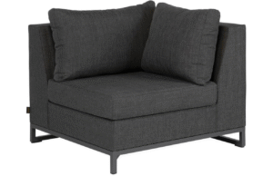 WOOOD Černý čalouněný zahradní rohový modul Rheimes 70 x 90 cm