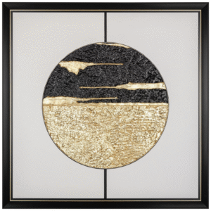 Zlato-černý obraz Richmond Moon 73 x 73 cm