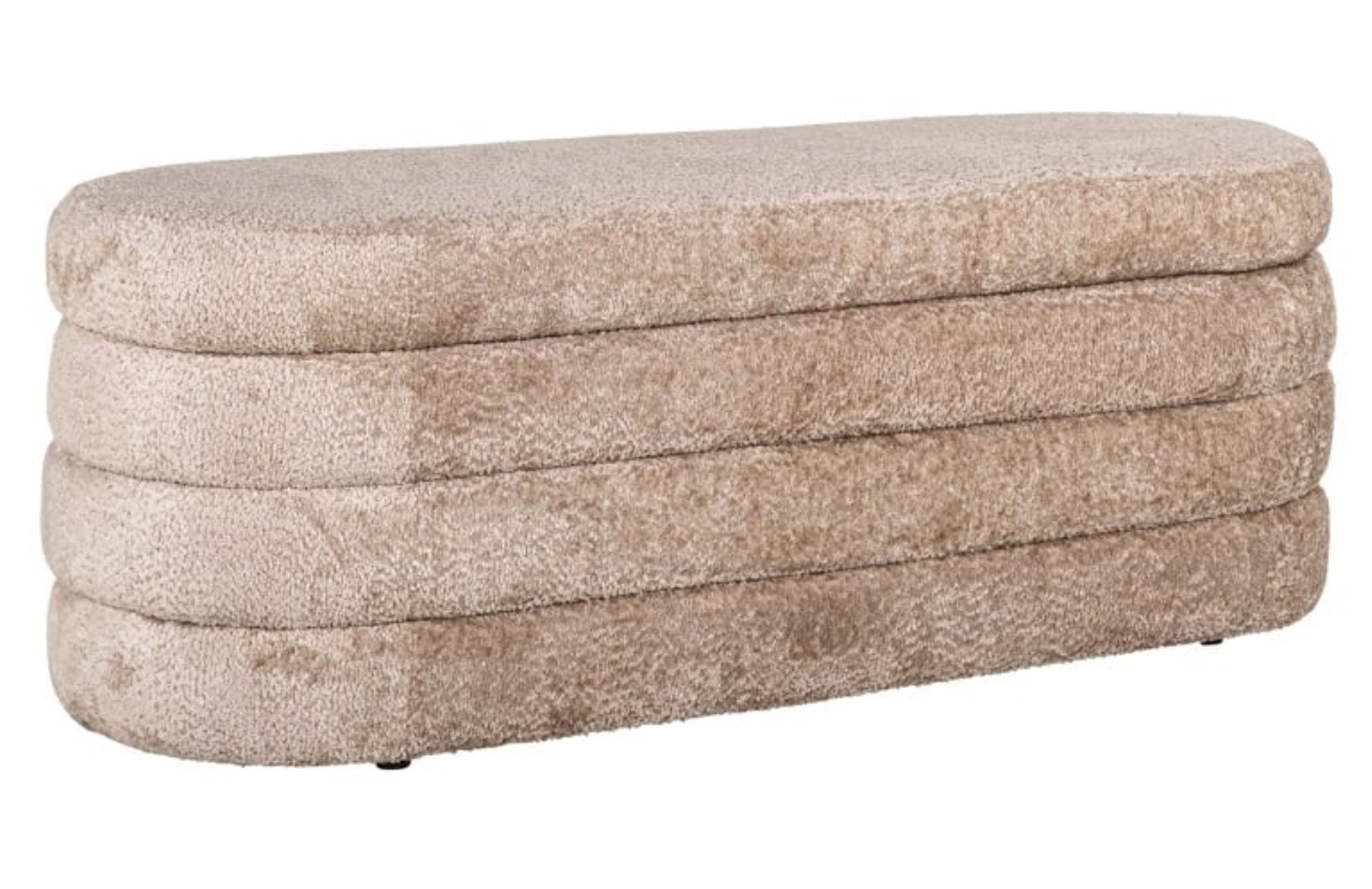 Béžový čalouněný puf Richmond Camille 132 x 45 cm