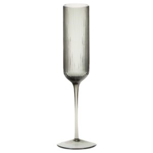 Šedá sklenice na šampaňské Kave Home Thiba 140 ml