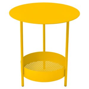 Žlutý kovový zahradní odkládací stolek Fermob Salsa 50 cm