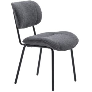 Tmavě šedá bouclé jídelní židle Unique Furniture Buffalo