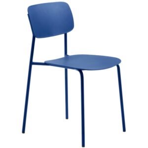 Modrá kovová jídelní židle Unique Furniture Kirkland