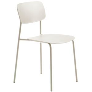 Béžovošedá kovová jídelní židle Unique Furniture Kirkland