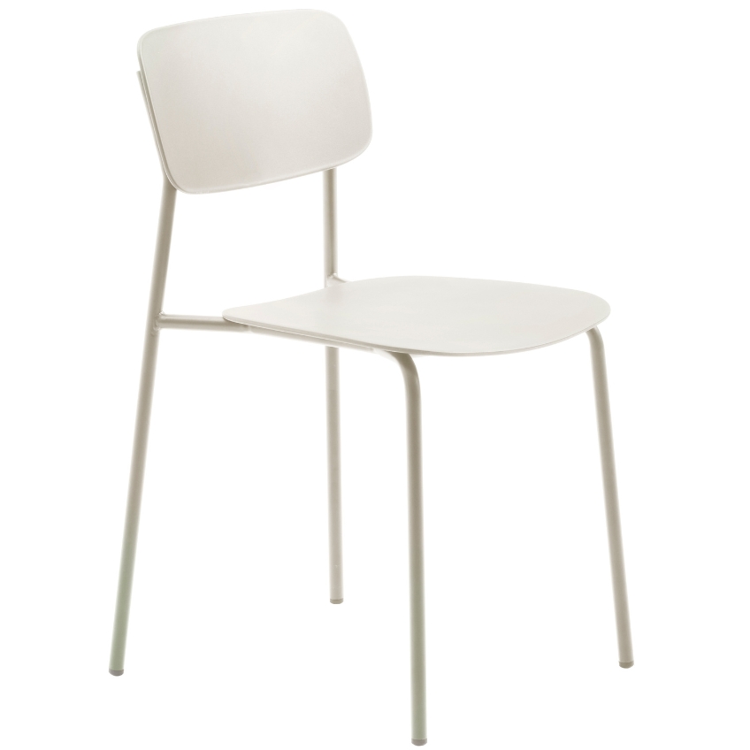 Béžovošedá kovová jídelní židle Unique Furniture Kirkland
